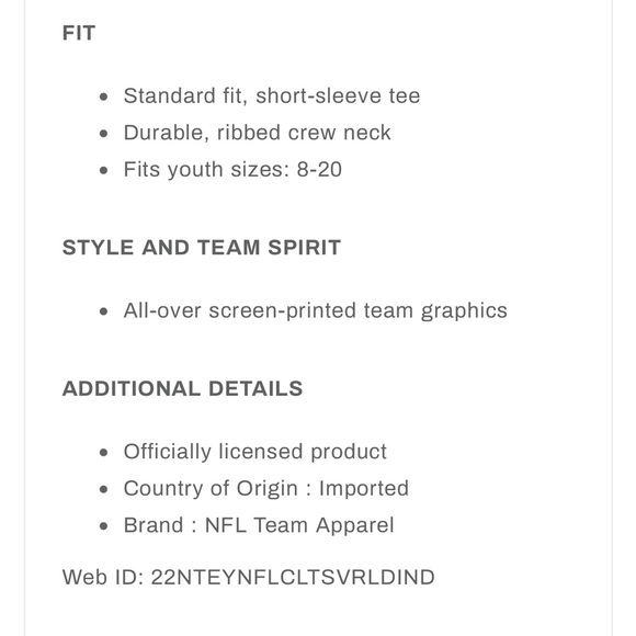 NEW NFL Indianapolis Colts Overload T Shirt Gray LARGE 14-16 Youth UNISEX Girl’s - Picture 4 of 16